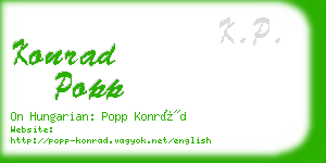 konrad popp business card
